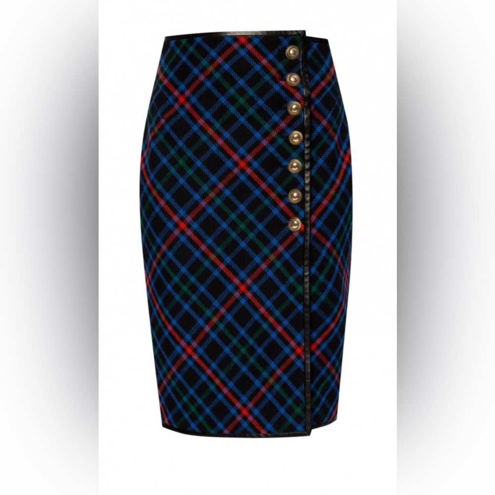 Saint Laurent Checkered Skirt